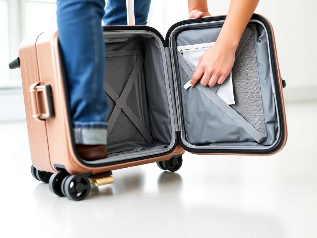 Réparer la plaque intérieure d'un sac de voyage à roulettes