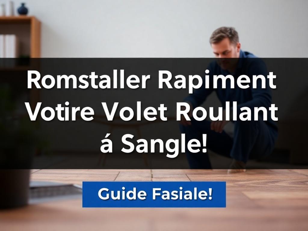 Adapter et fixer un volet roulant à sangle