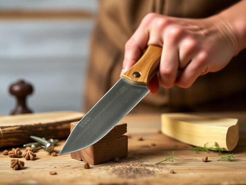 Fabriquer un manche de couteau en bois